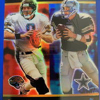 Troy Aikman and Mark Brunell 2000 Bowman's Best Performers Series Mint Card #95
