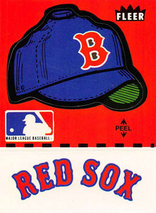 Boston Red Sox 1981 Fleer Logo Cap Sticker Series Mint Card
