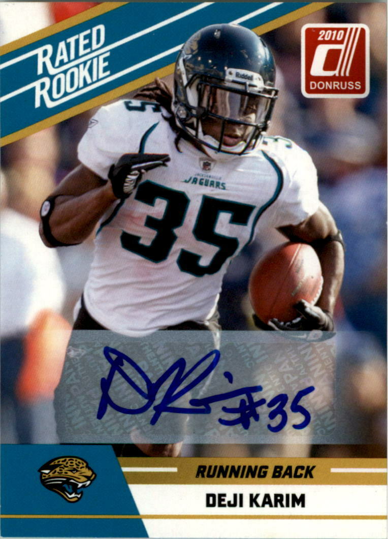 Deji Karim 2010 Donruss Rated Rookie AUTOGRAPHED Mint ROOKIE Card #26