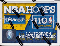 2016 2017 Panini HOOPS NBA Blaster Box with One Memorabilia Jersey Card
