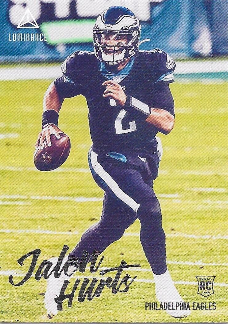 Jalen Hurts 2020 Panini Chronicles Luminance Football Series Mint Rookie Card #210