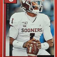 Jalen Hurts 2020 Score Football Series Mint Rookie Card Red Parallel Version #358 Oklahoma Sooners Jersey