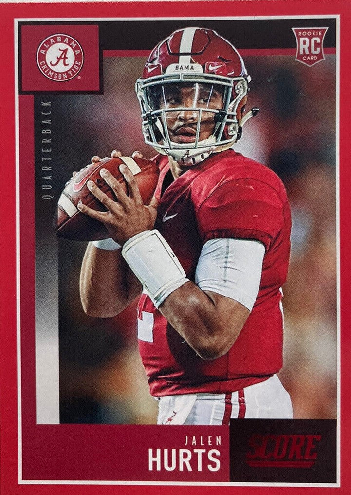 Jalen Hurts 2020 Score Football Series Mint Rookie Card Red Parallel V