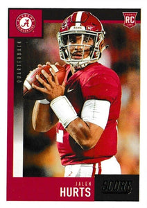 Jalen Hurts 2020 Score Football Series Mint Rookie Card #394 Alabama Jersey