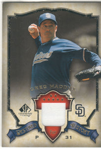 Greg Maddux 2008 SP Legendary Cuts "Destined for History" Game Used Jersey (White)