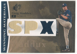 Greg Maddux 2008 Upper Deck SPx "Winning Materials" Game Used Jersey #114/150