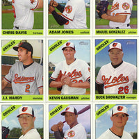 Baltimore Orioles 2015 Topps HERITAGE Team Set with Adam Jones and Kevin Gausman Plus