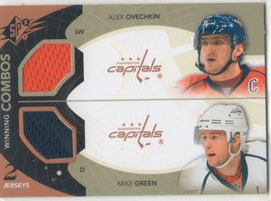 Alexander Ovechkin 2010 2011 Upper Deck SPx "Winning Combos" DUAL Game Used Jerseys