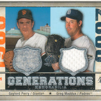 Greg Maddux / Gaylord Perry 2008 SP Legendary Cuts "Generations" Dual Game Used Jerseys (Gray/White)