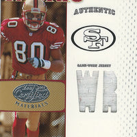 Jerry Rice Leaf Certified "Fabric of the Game Position" Game Used Jersey #2/50