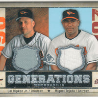 Cal Ripken Jr. / Miguel Tejada 2008 SP Legendary Cuts "Generations" Dual Game Used Jerseys