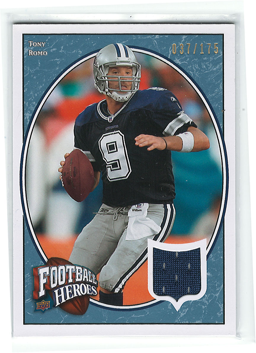 Tony Romo 2008 Upper Deck Football Heroes Game Used Jersey #37/175