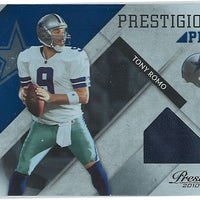 Tony Romo 2010 Playoff Prestige "Prestigious Pros Blue" Game Used Jersey #52/250