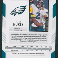 Jalen Hurts 2021 Panini Score Series Mint 2nd Year Card #73