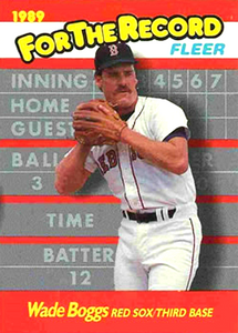 Wade Boggs 1989 Fleer For The Record Series Mint Card #1