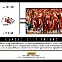 Patrick Mahomes II 2020 Score Huddle Up Series Mint Card HDL-KC