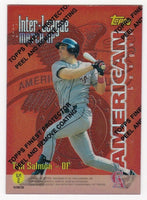 Mike Piazza 1997 Topps Inter-League REFRACTOR Series Mint Card # ILM2 with Tim Salmon

