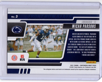 Micah Parsons 2021 Panini Contenders Draft Picks Front Row Seats PURPLE Series Mint ROOKIE Card #3
