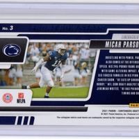 Micah Parsons 2021 Panini Contenders Draft Picks Front Row Seats PURPLE Series Mint ROOKIE Card #3