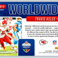 Travis Kelce 2020 Panini Prestige Worldwide Series Mint Card #WW-TK