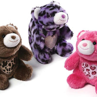 Gund Snuffles Valentines Day 3 Piece Collector Set of 5 Inch Brown, Pink and Purple Snuffles with Hearts