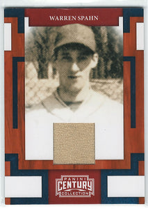 Warren Spahn 2010 Panini Century Collection Game Used Jersey #210/250