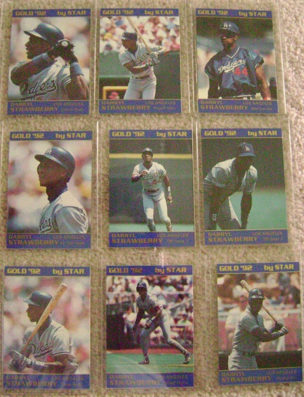 Darryl Strawberry 1992 Star Company GOLD Series Complete Mint Set.