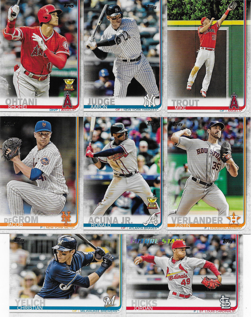 2019 Topps Baseball Complete Mint Hand Collated 700 Card Series 1 and 2 Set Featuring Fernando Tatis Jr. and Pete Alonso Rookies