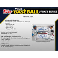 2020 Topps Baseball UPDATE Series Retail Box of 24 Packs