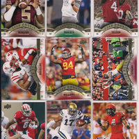 2015 Upper Deck Football Series Full 145 Card Set with Rookies, Stars and Hall of Famers in College Uniforms including Jameis Winston, Marcus Mariota, Emmitt Smith plus