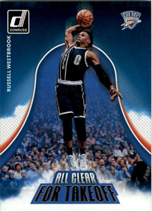 Russell Westbrook 2017 2018 Donruss All Clear for Takeoff Series Mint Card #11