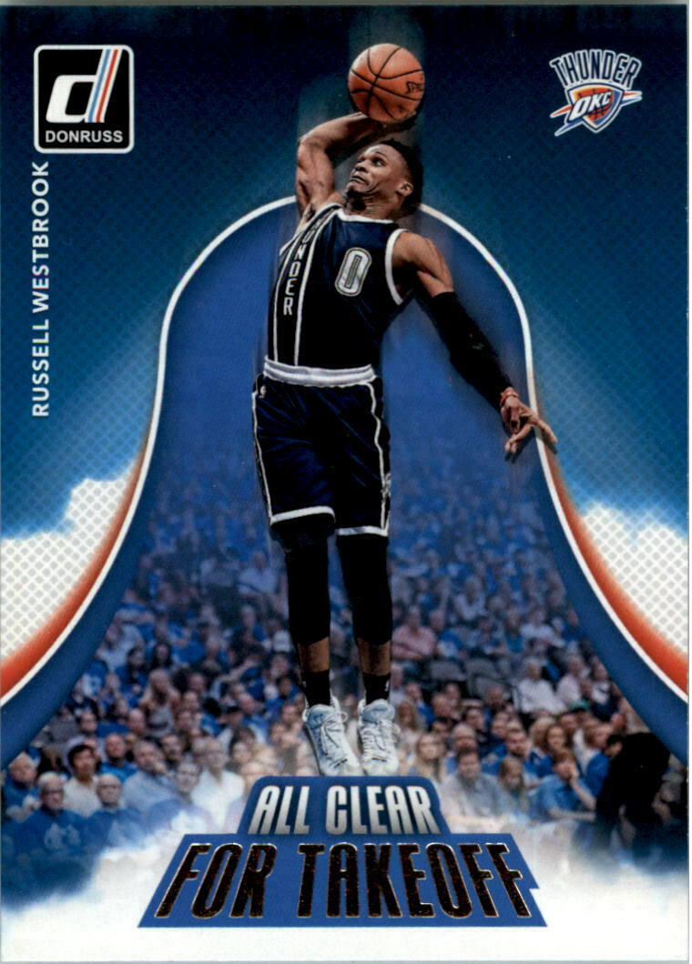 Russell Westbrook 2017 2018 Donruss All Clear for Takeoff Series Mint Card #11