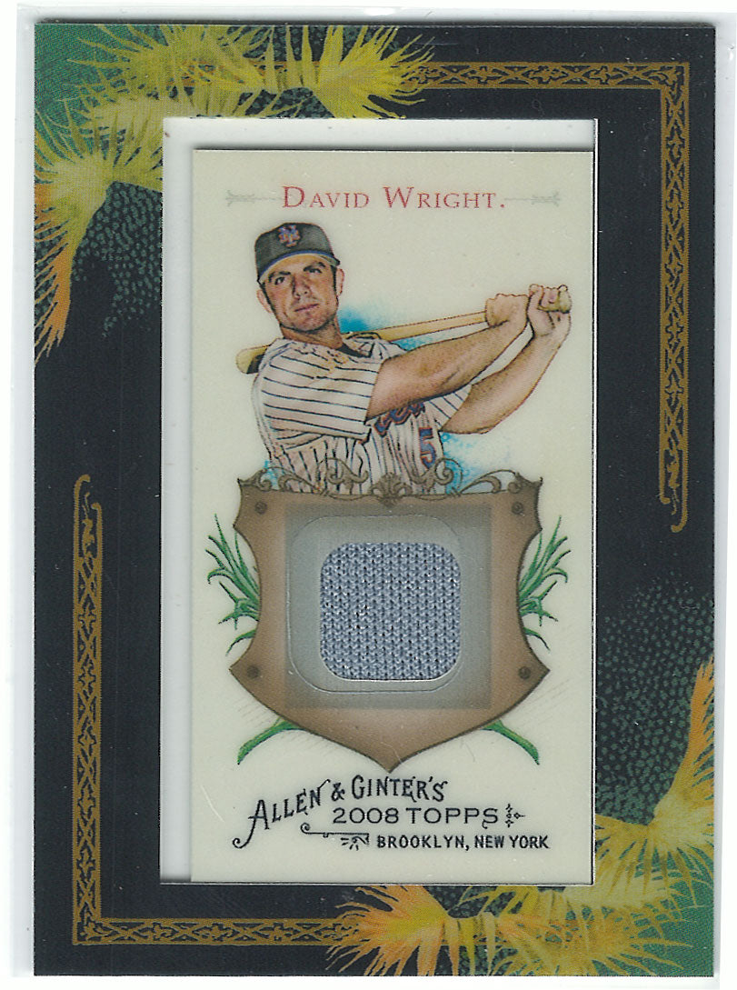 David Wright 2008 Topps Allen and Ginter Game Used Jersey  (Grey)