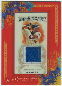 David Wright 2010 Topps Allen Ginter Relics Game Used Jersey (Blue Swatch)