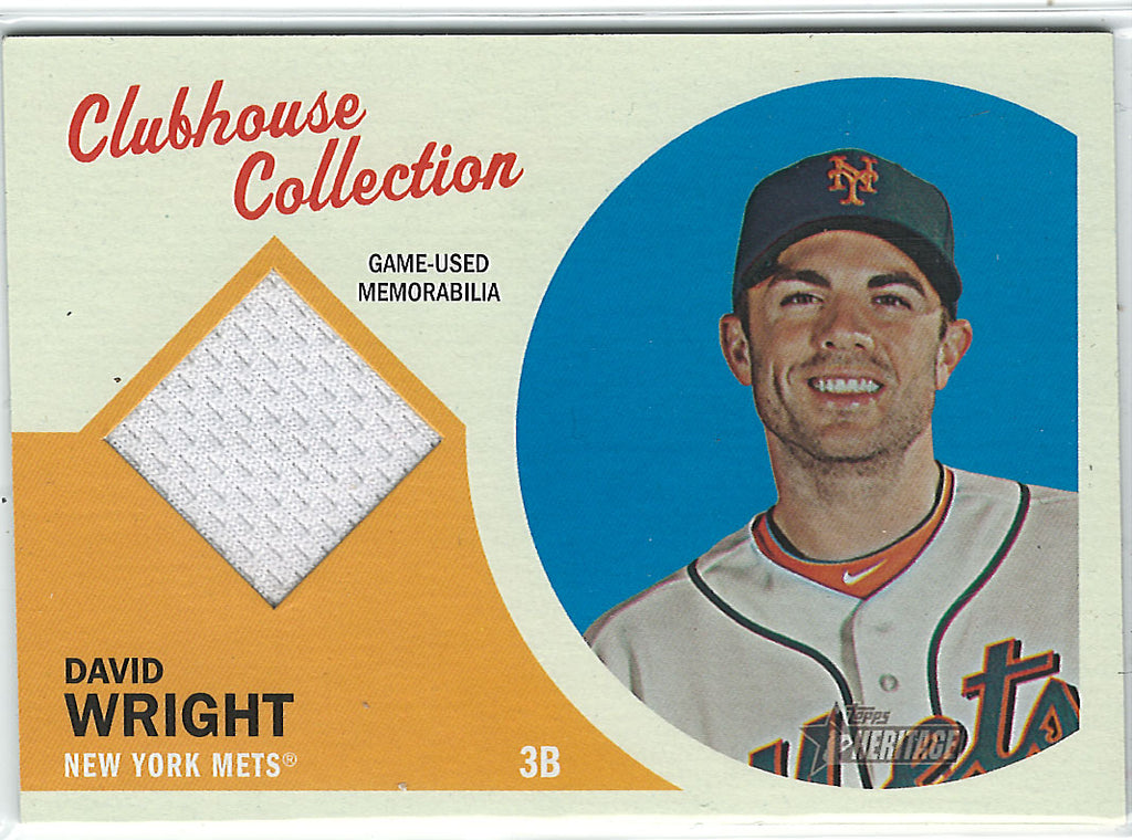 David Wright 2009 Topps Heritage Clubhouse Collection Game Used