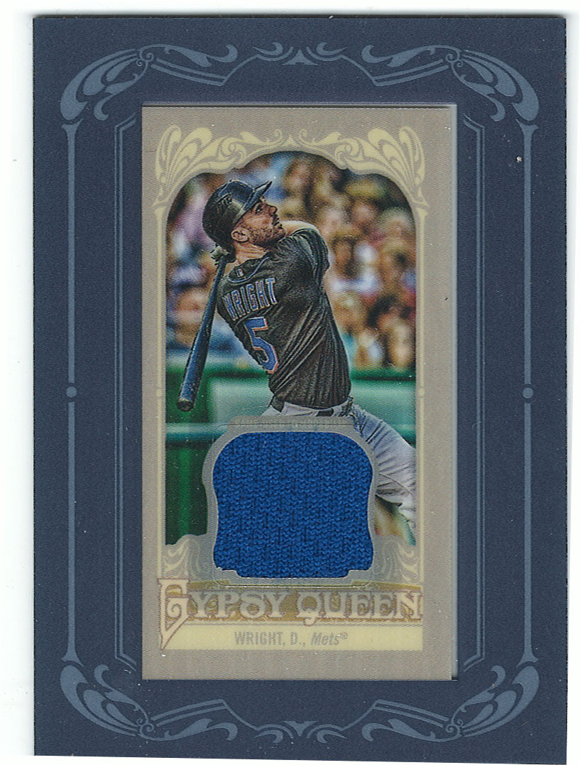 David Wright 2012 Topps Gypsy Queen Framed Mini Relics Game Used Jersey (Blue)