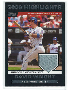 David Wright Game Worn Jersey Baseball Card