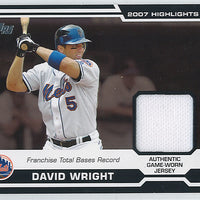 David Wright 2008 Topps 2007 Highlights Game Used Jersey (White)