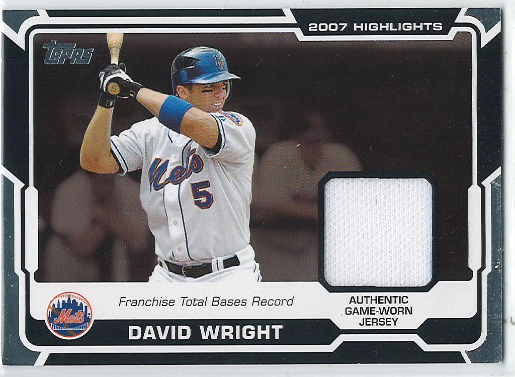 David Wright 2008 Topps 2007 Highlights Game Used Jersey (White