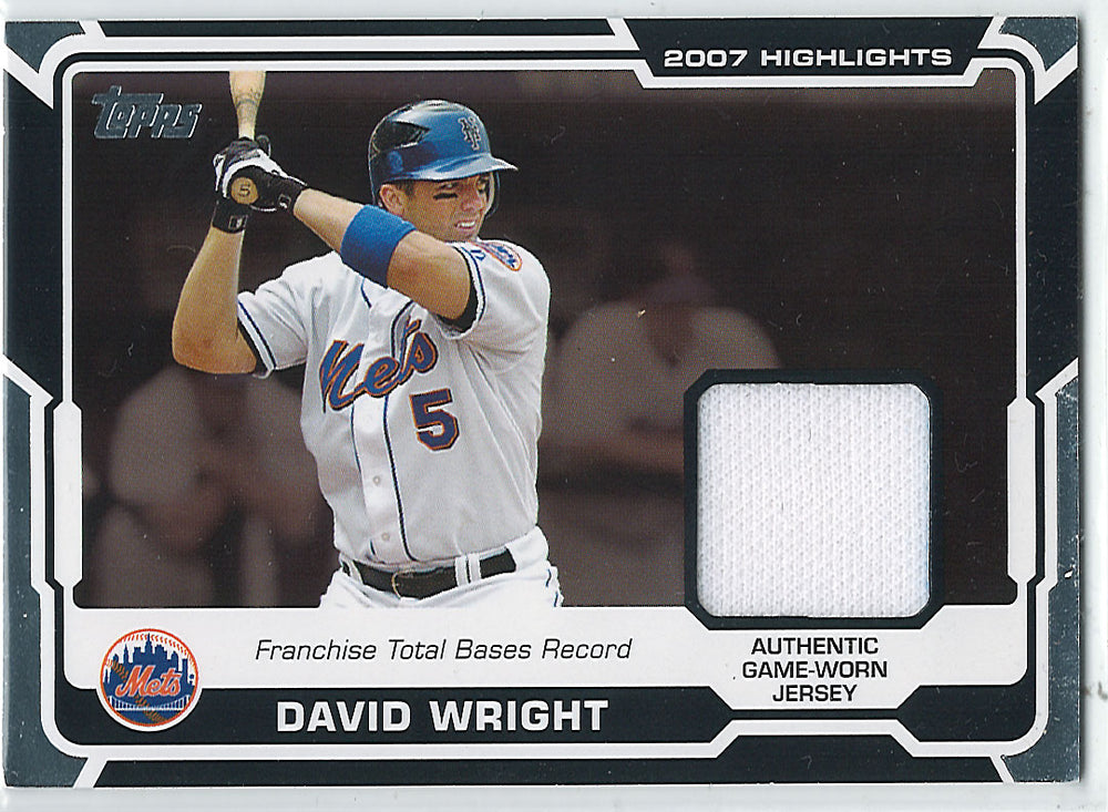 David Wright 2008 Topps 2007 Highlights Game Used Jersey (White)